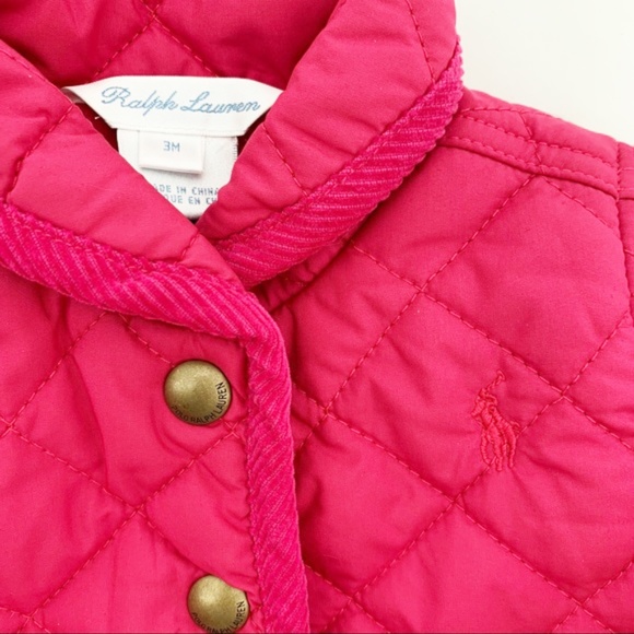 Ralph Lauren Pink Quilted Jacket 3 Months- no longer has tags - Picture 2 of 4